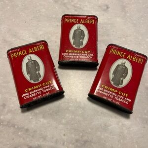 Prince Albert Crimp Cut Tobacco Tins